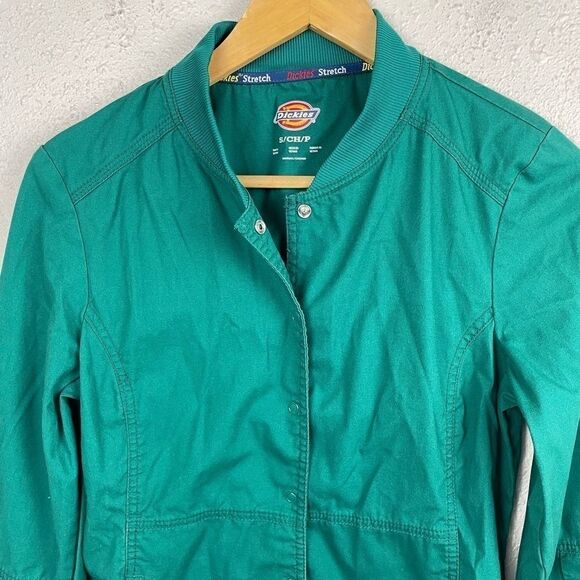 Dickies Stretch Button Down Collarless Long Sleeve Shirt Size S EUC - Picture 3 of 5